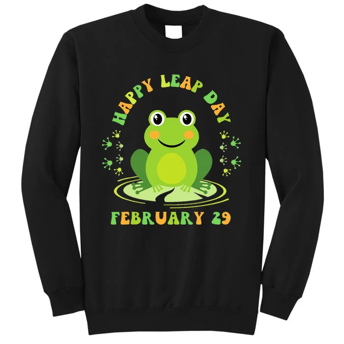 Funny Frog Hoppy Leap Day February 29 Birthday Tall Sweatshirt