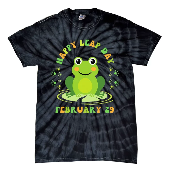 Funny Frog Hoppy Leap Day February 29 Birthday Tie-Dye T-Shirt