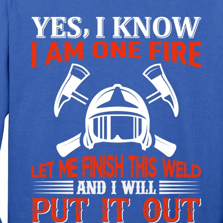 Firetruck Fire Hero Departt Fighter Firefighter Gift Tall Long Sleeve T-Shirt