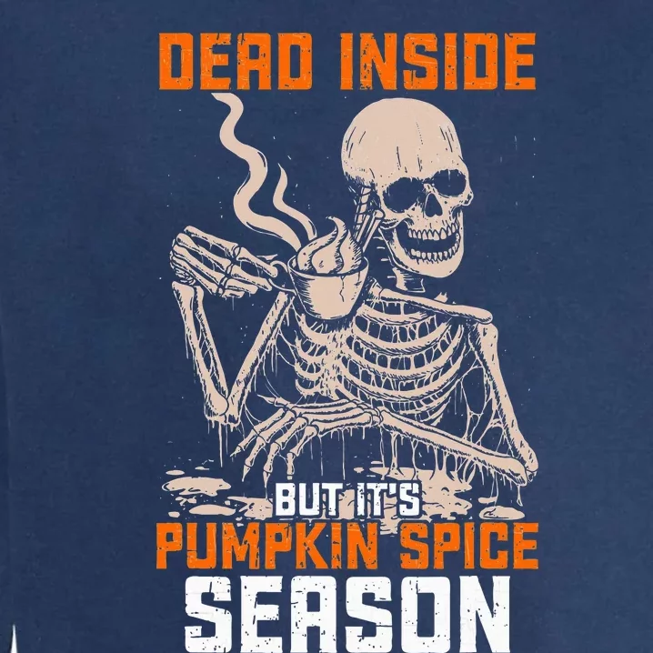 Festive Fall Harvest Pumpkin Skeleton for Halloween Garment-Dyed Sweatshirt