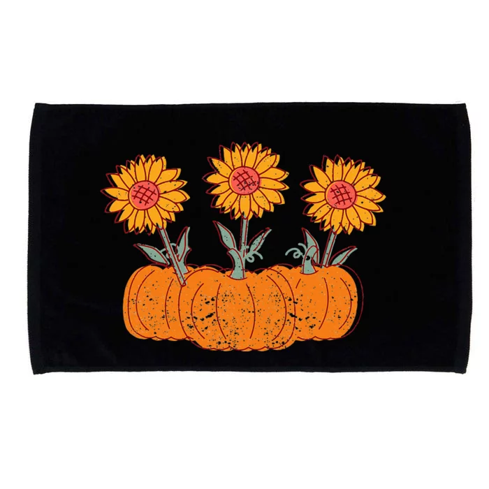 Festive Fall Harvest Decorations Pumpkin Sunflower Autumn Microfiber Hand Towel