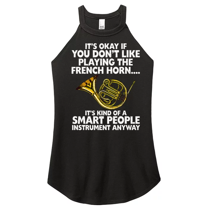 Funny French Horn Art Hornist Jazz Music Lover Women’s Perfect Tri Rocker Tank