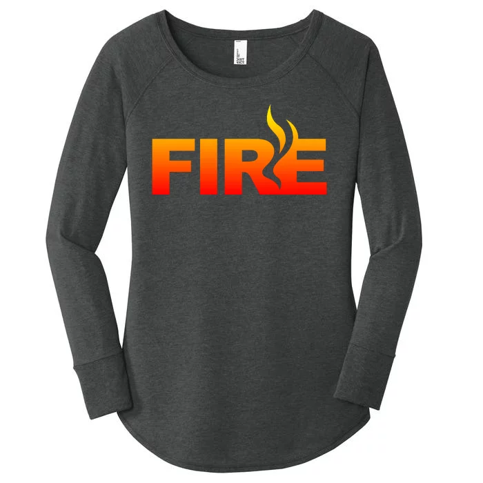 Funny Fire Halloween Costume Family Matching Women's Perfect Tri Tunic Long Sleeve Shirt