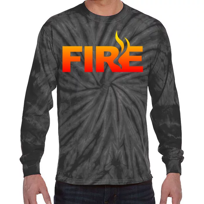 Funny Fire Halloween Costume Family Matching Tie-Dye Long Sleeve Shirt