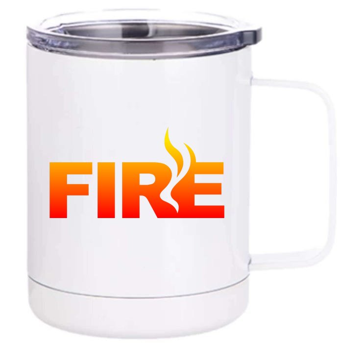 Funny Fire Halloween Costume Family Matching Front & Back 12oz Stainless Steel Tumbler Cup