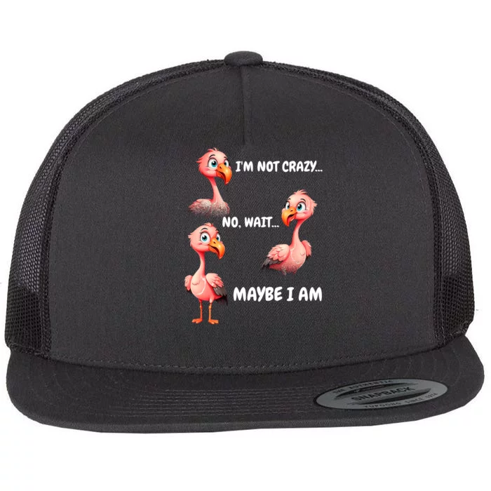 Funny Flamingo Humor Flat Bill Trucker Hat