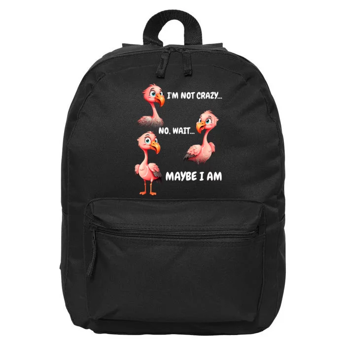 Funny Flamingo Humor 16 in Basic Backpack