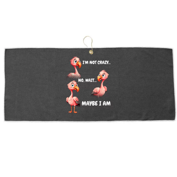 Funny Flamingo Humor Large Microfiber Waffle Golf Towel