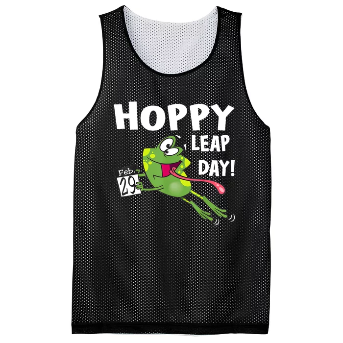 Funny Frog Hoppy Leap Day February 29 Leap Year Birthday Mesh Reversible Basketball Jersey Tank