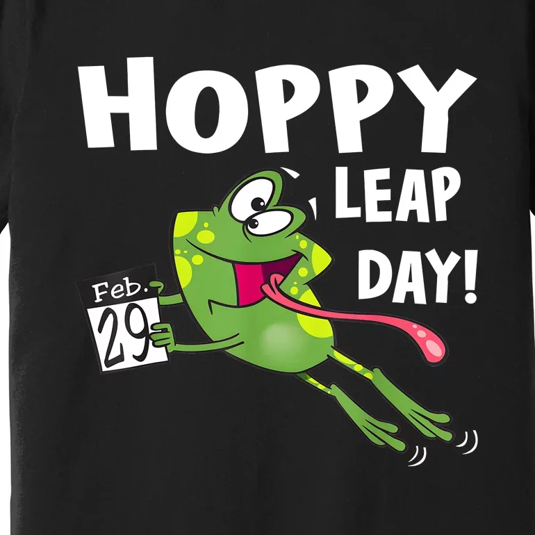 Funny Frog Hoppy Leap Day February 29 Leap Year Birthday Premium T-Shirt