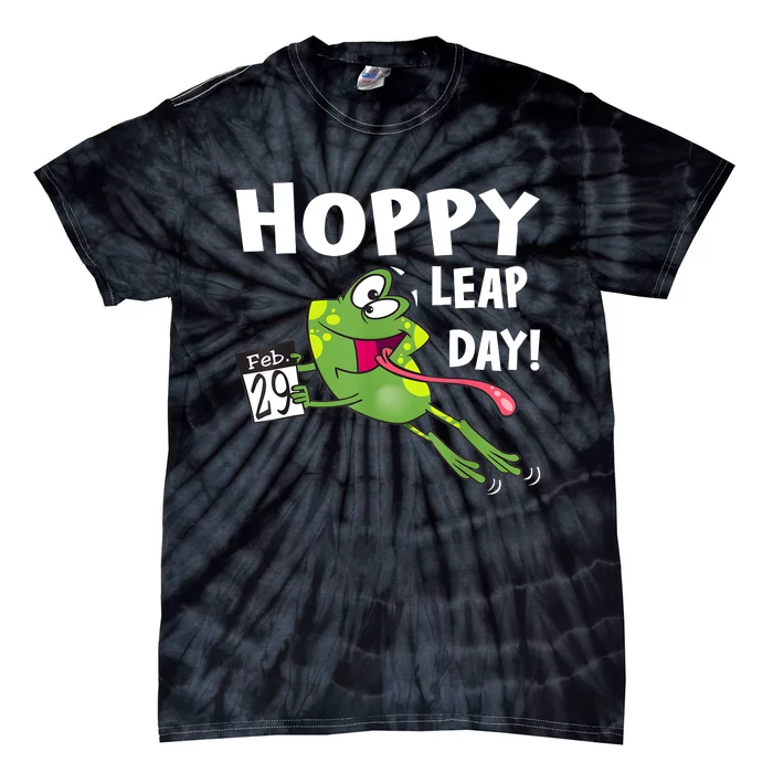 Funny Frog Hoppy Leap Day February 29 Leap Year Birthday Tie-Dye T-Shirt