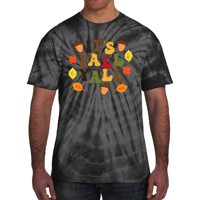 Fall Foliage Harvest Festive Decorations Tie-Dye T-Shirt