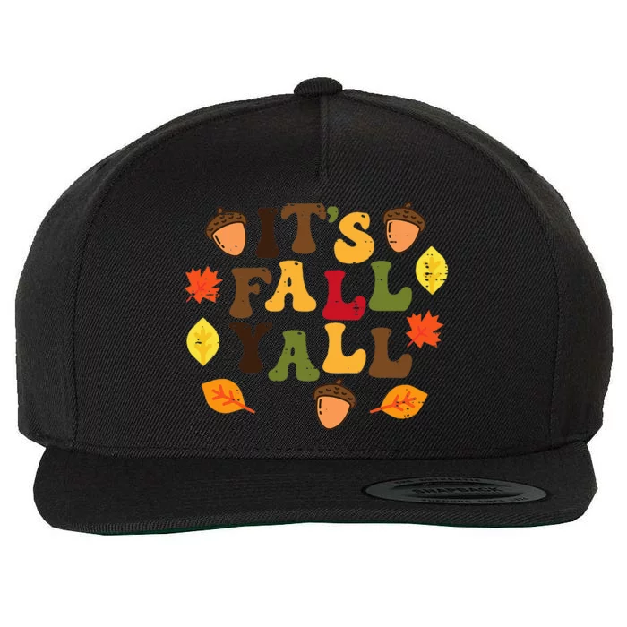 Fall Foliage Harvest Festive Decorations Wool Snapback Cap