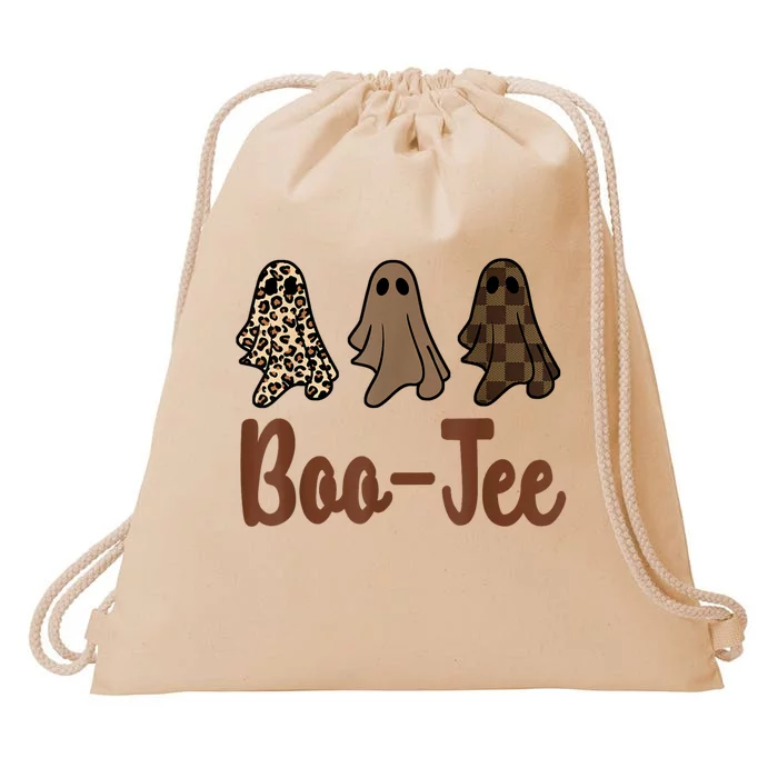 Funny Fall Halloween Ghost Boujee BooJee Spooky Season Cute Drawstring Bag