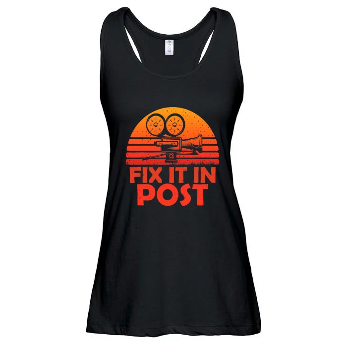 Funny Fix It In Post Vintage Filmmaking Cinematographer Techniques Ladies Essential Flowy Tank