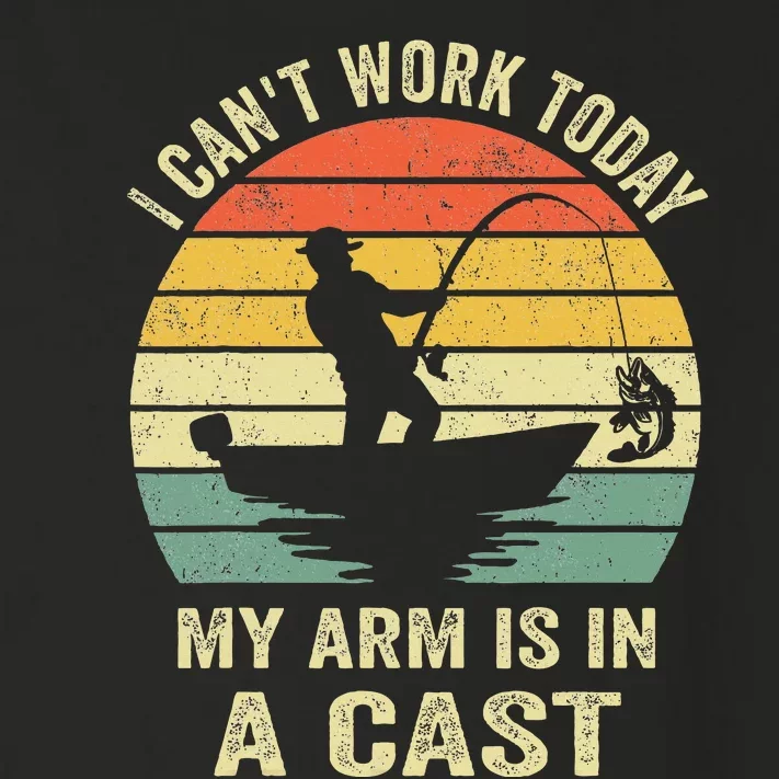 Funny Fisherman I Can't Work Today My Arm Is in a Cast Toddler Long Sleeve Shirt