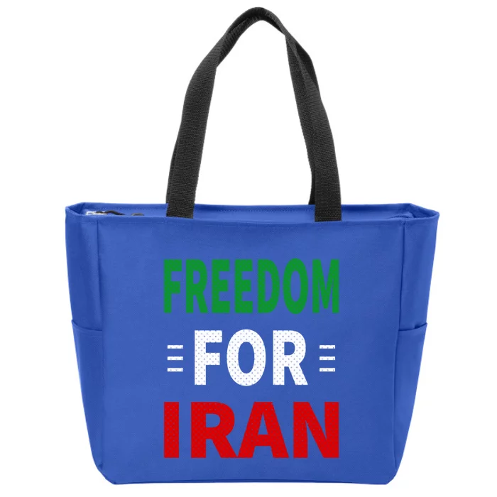 Freedom For Iran Funny Gift Life Freedom Gift For Iran Gift Zip Tote Bag