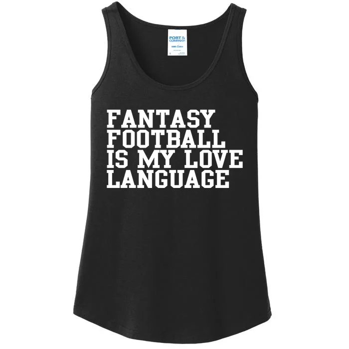 Fantasy Football Is My Love Language Ladies Essential Tank