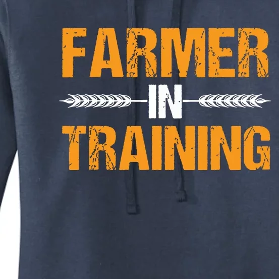 Funny Farmer In Training Apparel Farm Farming Women's Pullover Hoodie