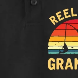 Reel Cool Grandpa Fishing Grandpa Gift Dry Zone Grid Performance Polo