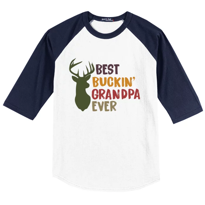 Best Buckin Grandpa Ever Baseball Sleeve Shirt