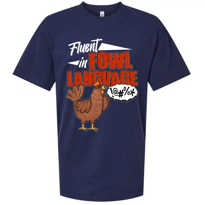 Funny Fluent In Fowl Language Chicken Lover Sueded Cloud Jersey T-Shirt