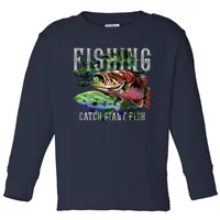 And the Lord said Let's go Fishing Humor Christian Fishing Toddler Long  Sleeve Shirt