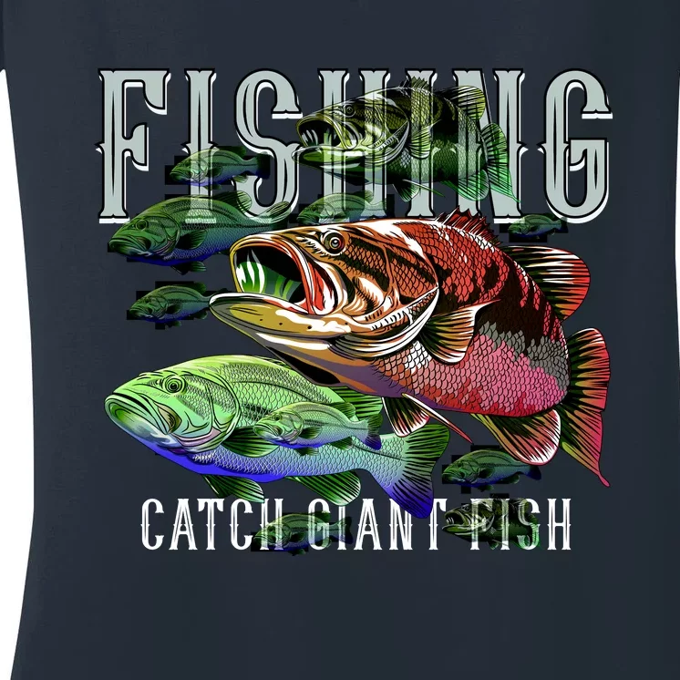 Fishing Women's V-Neck T-Shirt