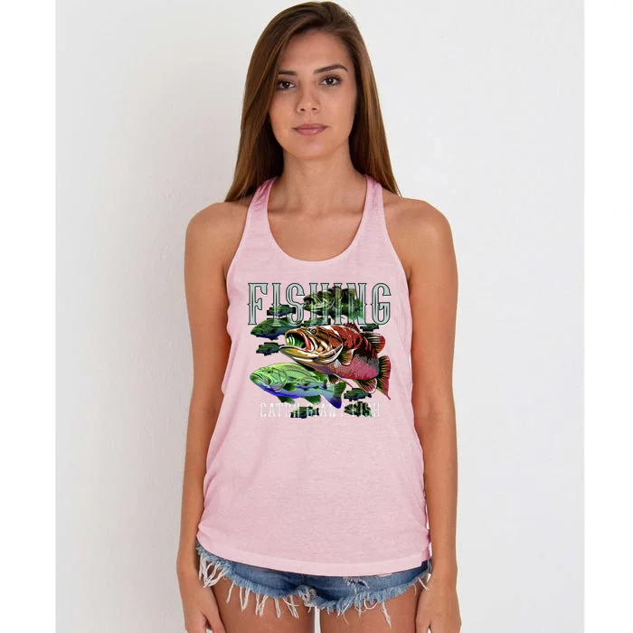 Fishing Women's Knotted Racerback Tank