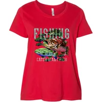 Fishing Schmidt Beer Make Your Own Luck 1894 Vintage Women's Plus Size T- Shirt