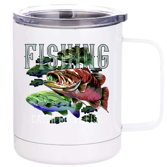 Fishing Front & Back 12oz Stainless Steel Tumbler Cup