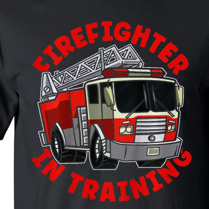 funny Firefighter In Training Fire Truck Tall T-Shirt