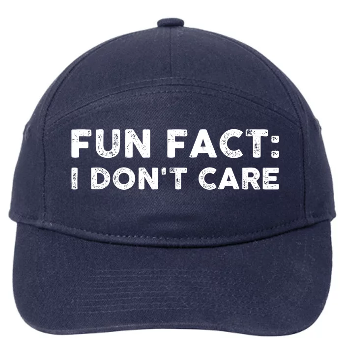 Fun Fact: I Don't Care 7-Panel Snapback Hat