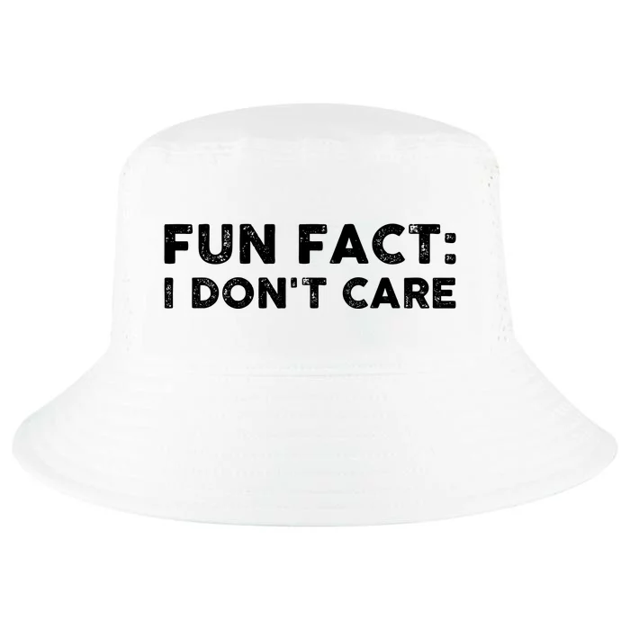 Fun Fact: I Don't Care Cool Comfort Performance Bucket Hat