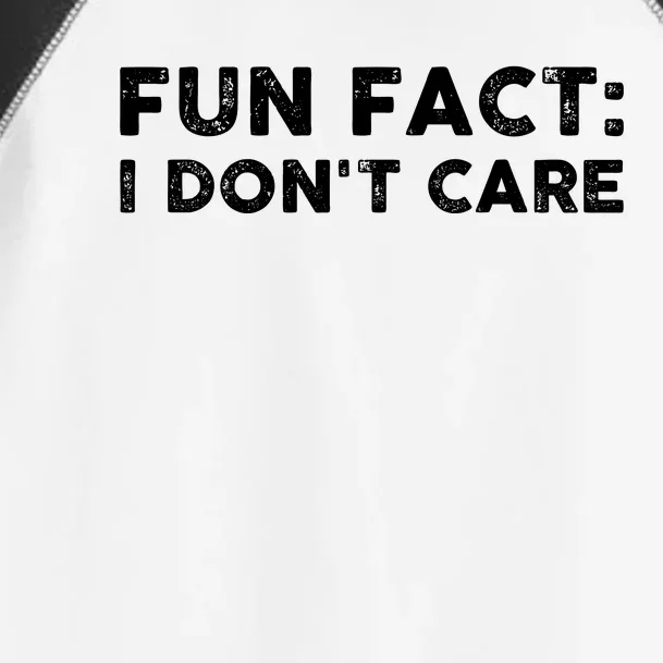 Fun Fact: I Don't Care Toddler Fine Jersey T-Shirt