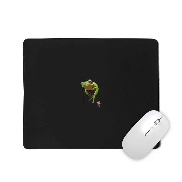 Fun Frog In A Pocket Goblincore Design Frog Lovers Mousepad