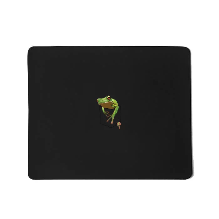 Fun Frog In A Pocket Goblincore Design Frog Lovers Mousepad