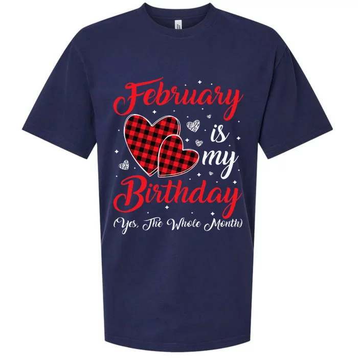 Funny February Is My Birthday Yes The Whole Month Sueded Cloud Jersey T-Shirt