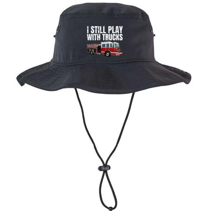 Funny Firefighter I Still Play with Fire Trucks Legacy Cool Fit Booney Bucket Hat