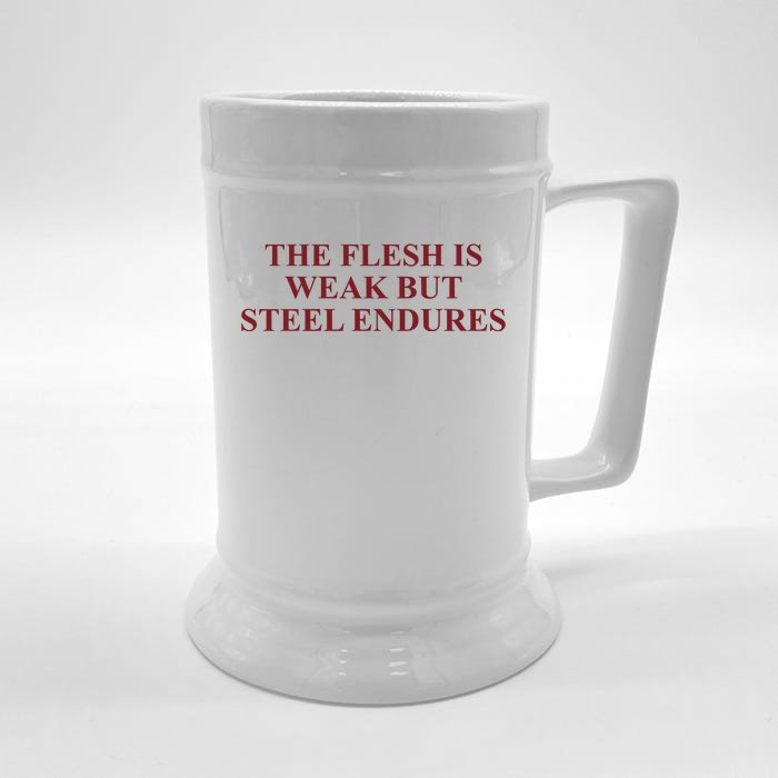 Fantasyinitiative Fantasy Initiative By Fire And Steel The Flesh Is Weak But Ste Front & Back Beer Stein