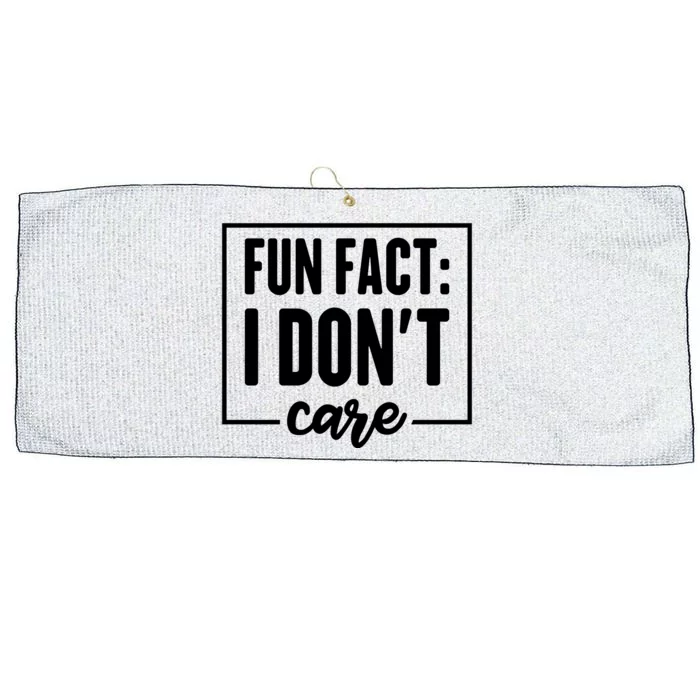 Fun Fact I Don't Care Large Microfiber Waffle Golf Towel