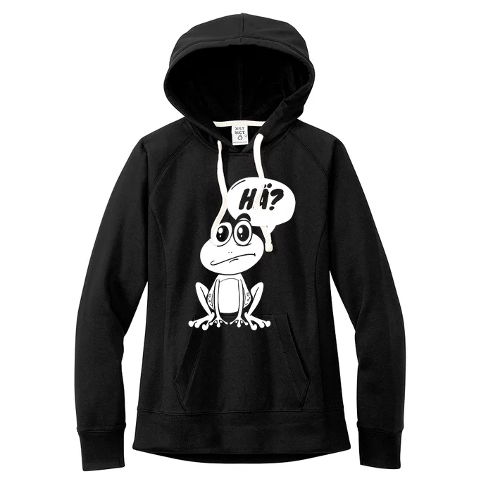 Frog Fun Irony Women's Fleece Hoodie