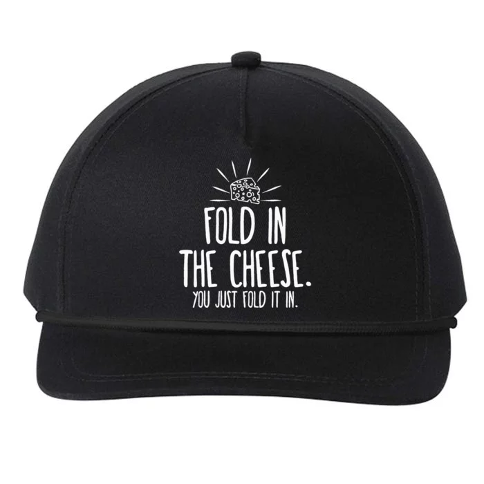 Funny Fold In The Cheese Snapback Five-Panel Rope Hat