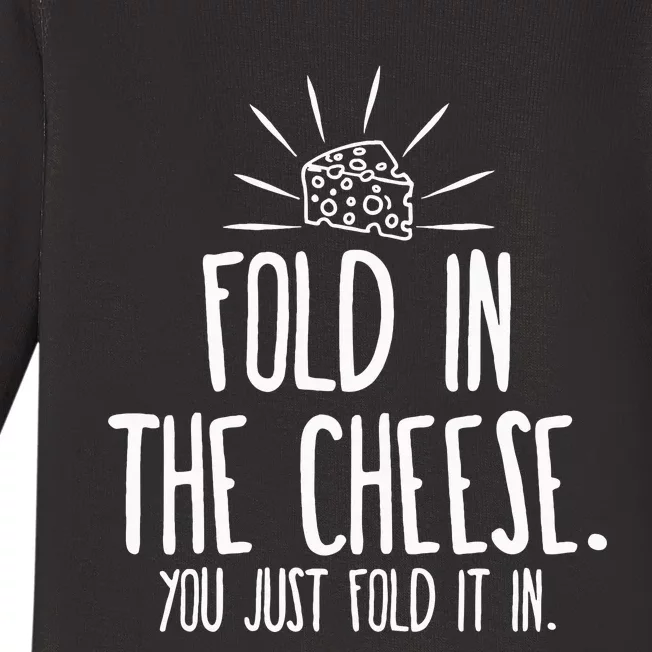 Funny Fold In The Cheese Baby Long Sleeve Bodysuit