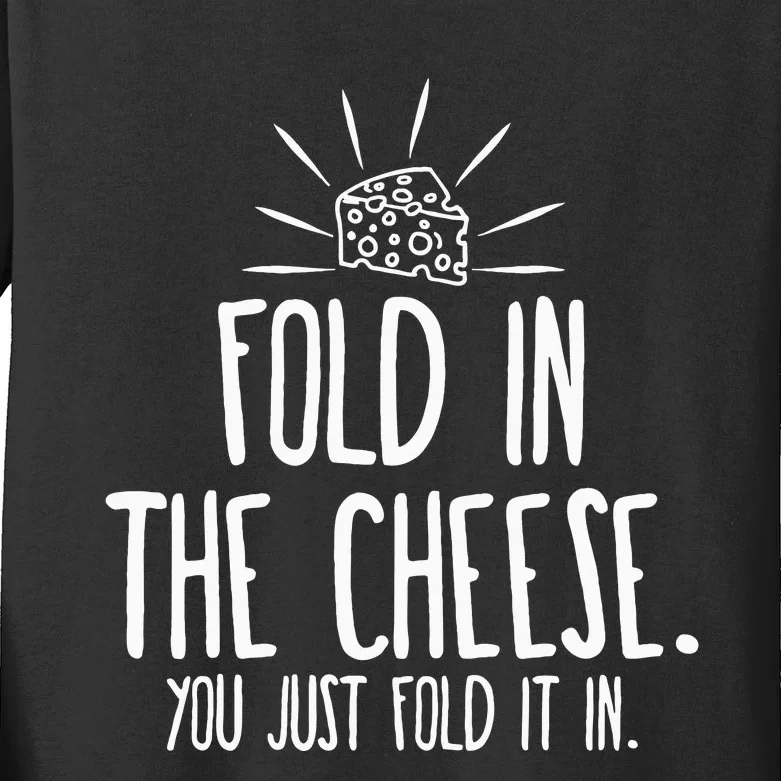 Funny Fold In The Cheese Kids Long Sleeve Shirt