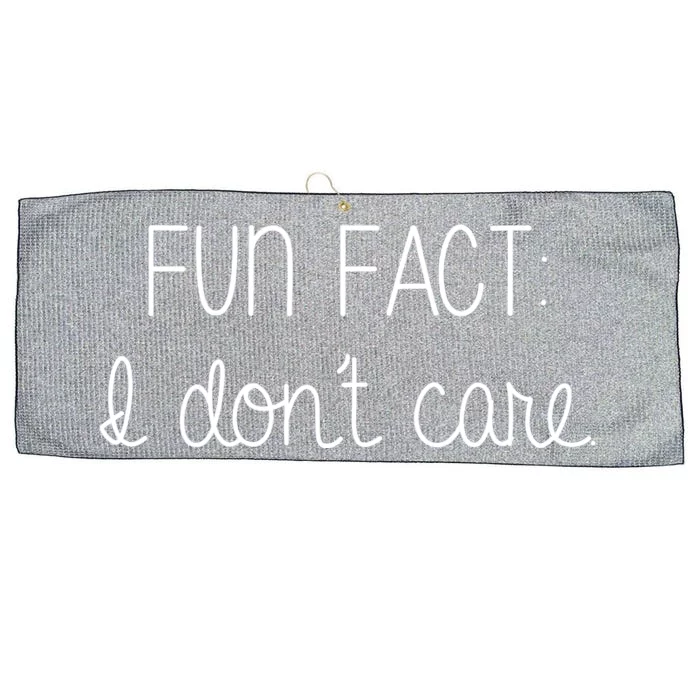 Fun Fact I Don't Care Funny Large Microfiber Waffle Golf Towel