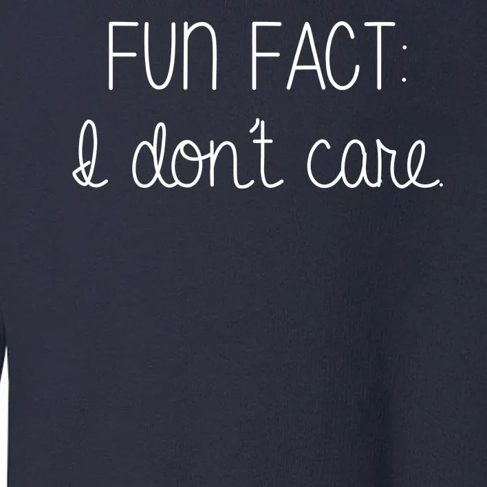 Fun Fact I Don't Care Funny Toddler Sweatshirt