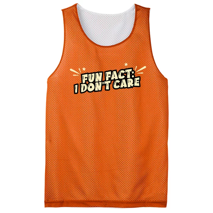 Funny Fact I DonT Care Mesh Reversible Basketball Jersey Tank