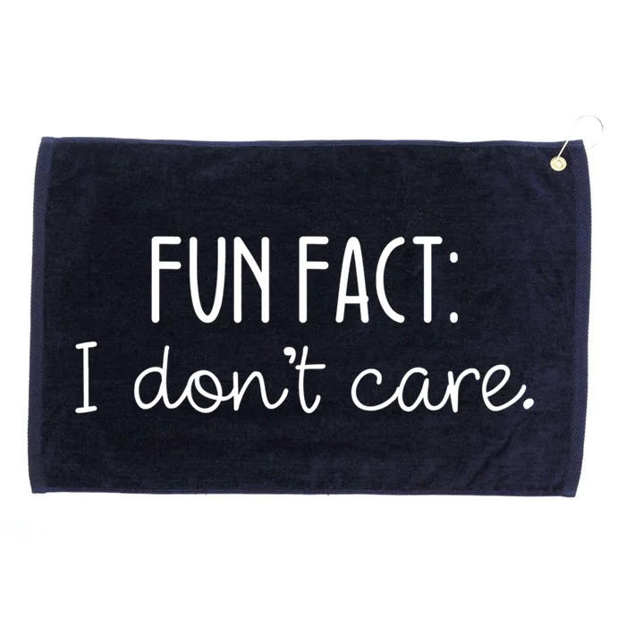 Fun Fact I Don't Care Cute Gift Grommeted Golf Towel