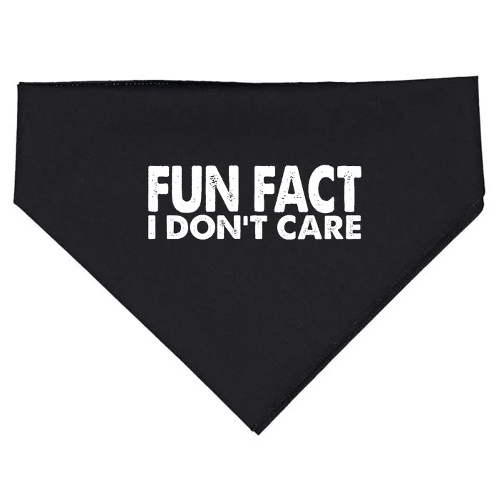 Fun Fact I Dont Care Funny USA-Made Doggie Bandana